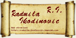 Radmila Ikodinović vizit kartica